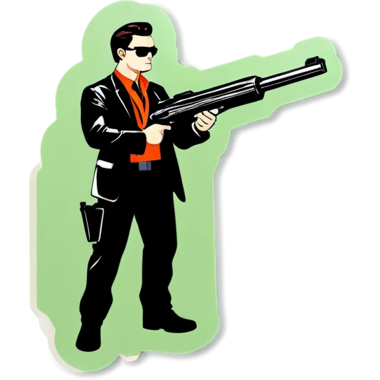 Holding gun emoji