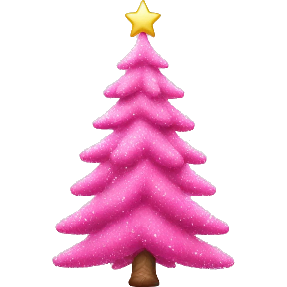 Pink Christmas tree  emoji