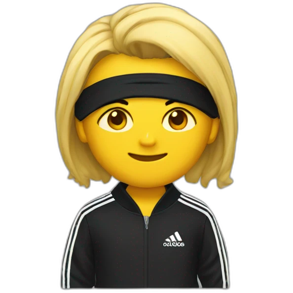 Adidas black tracksuit emoji
