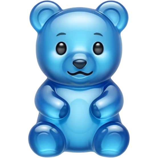 Gummy bear (blue multicolor)  emoji