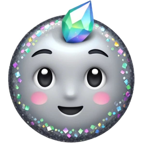 sweet glitter gray emoji