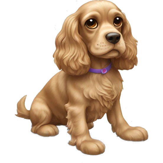cocker spaniel doing pilates emoji