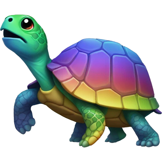 Rainbow turtle emoji