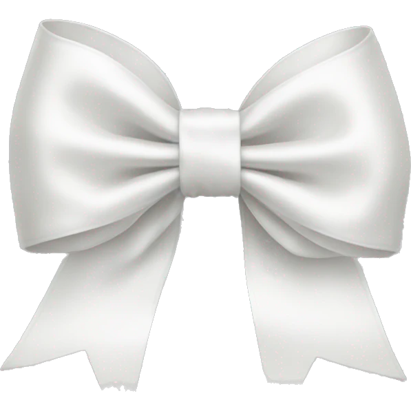 white satin bow emoji