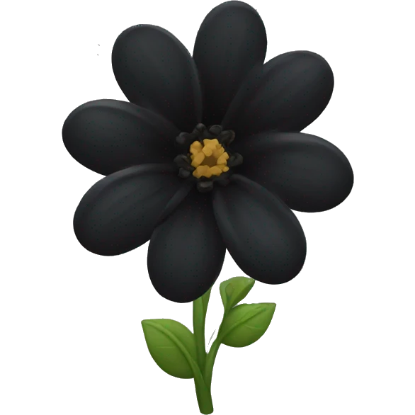 Black flower emoji