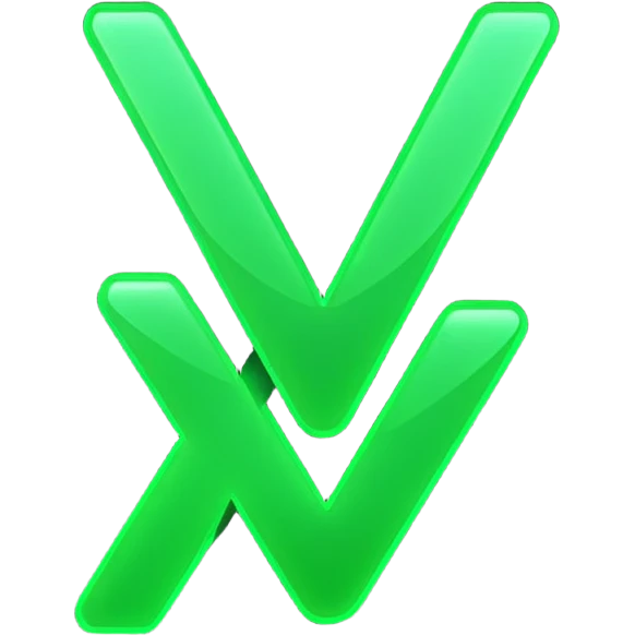 neon checkmark emoji