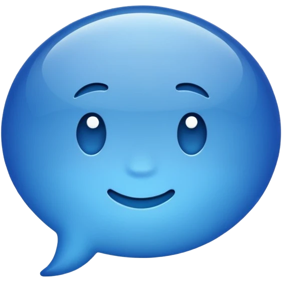 blue message bubble emoji