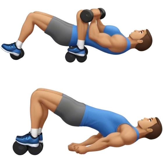 side-view man weighted glute-bridges emoji