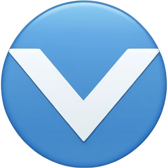 Centang biru dengan ada centang berwarna putih dan bentuk lingkaran warna biru emoji