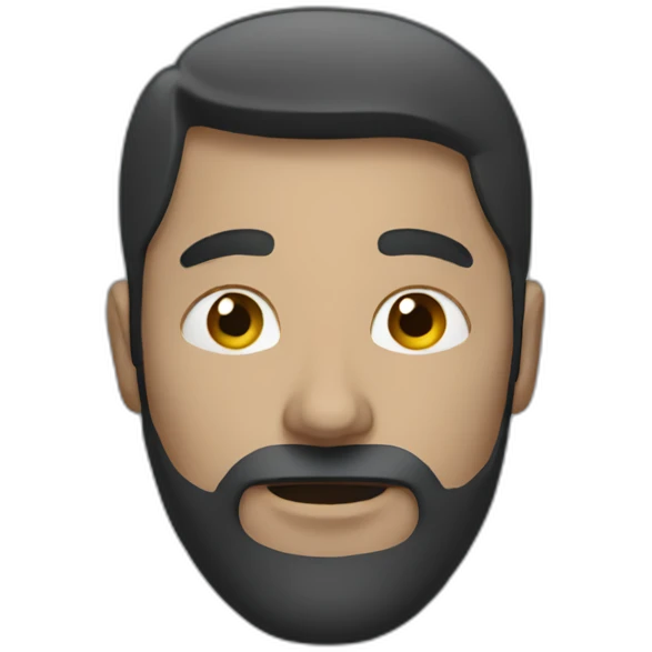 Man with face covered emoji