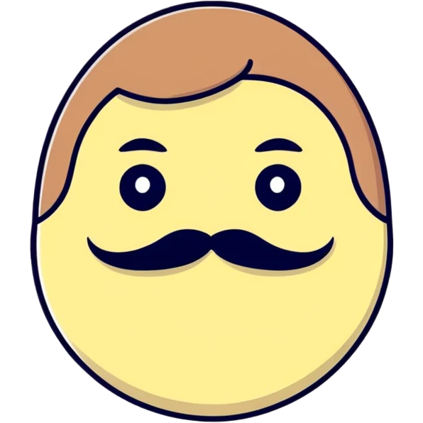 Mustache with titties emoji