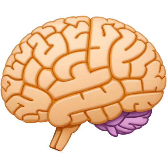 Flat emoji style, simple shapes, bold outline, minimal details, centered, white or transparent background, modern Unicode emoji look. A brain and a loading bar which is filling underneath emoji