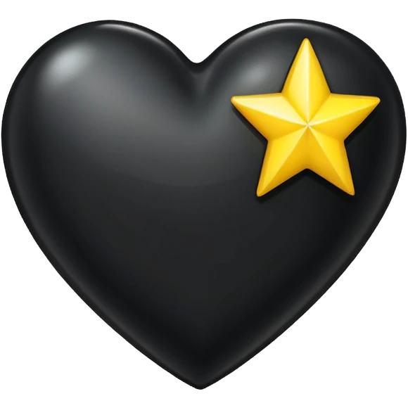black heart with a star emoji