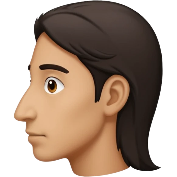 big nose, side view emoji