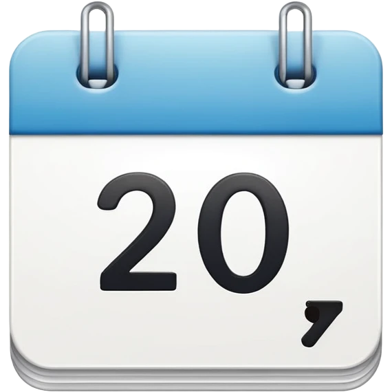 white date calendar with number 29 emoji