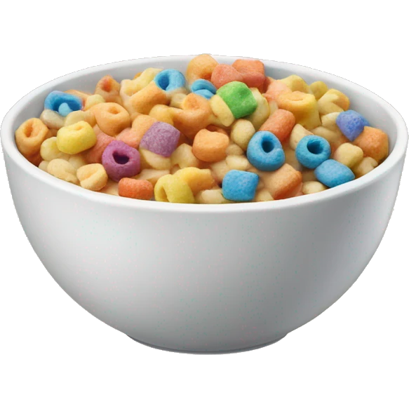 bowl of rainbow cereal emoji