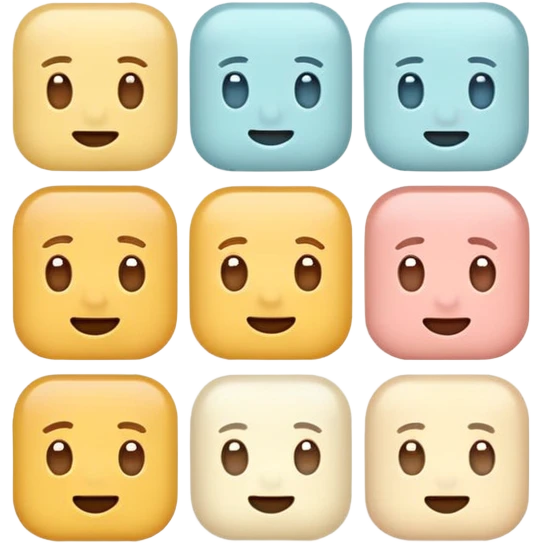 minimal flat emoji style,
soft rounded shapes,
gentle facial expression,
no sharp edges,
no exaggerated cartoon emotion,
pastel color palette,
slightly desaturated,
modern health app aesthetic,
high emotional clarity,
no text, no background,
transparent background,
1:1 square,
SVG / vector friendly emoji