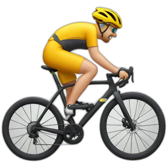 ciclista en una bici de gravel emoji