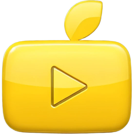 A yellow YouTube logo emoji