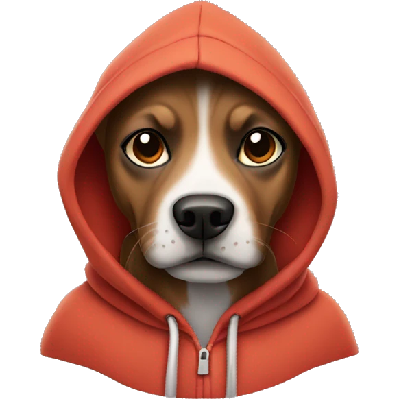 Dog wearing a hoodie wicked theme emoji