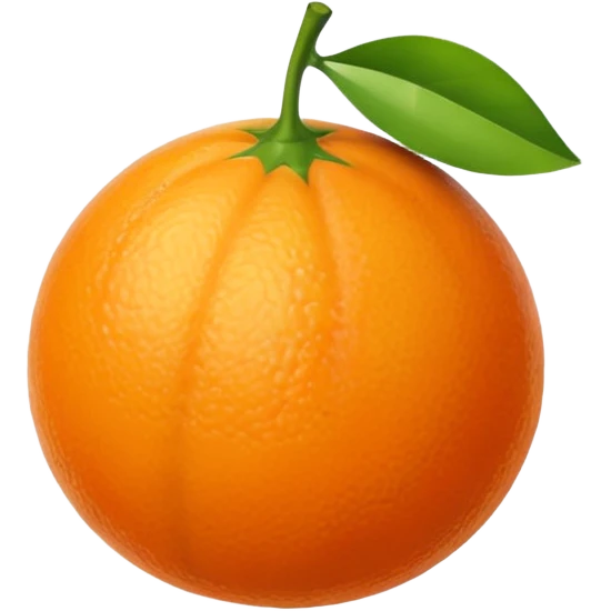 genere moi une seule orange sans les yeux ni la bouche emoji