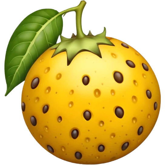 Create a yellow passion fruit emoji emoji
