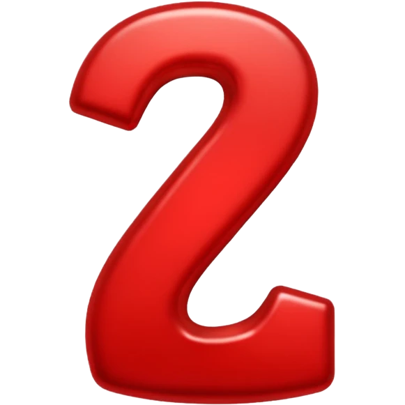 Red number "2" emoji