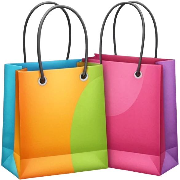 2 beautiful shopping bag with details emoji