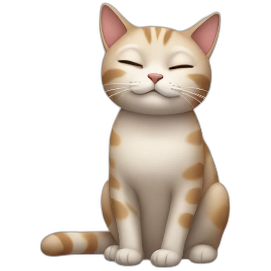 a cat sitting with closed eyes emoji