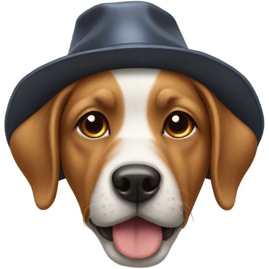 Dog with hat emoji