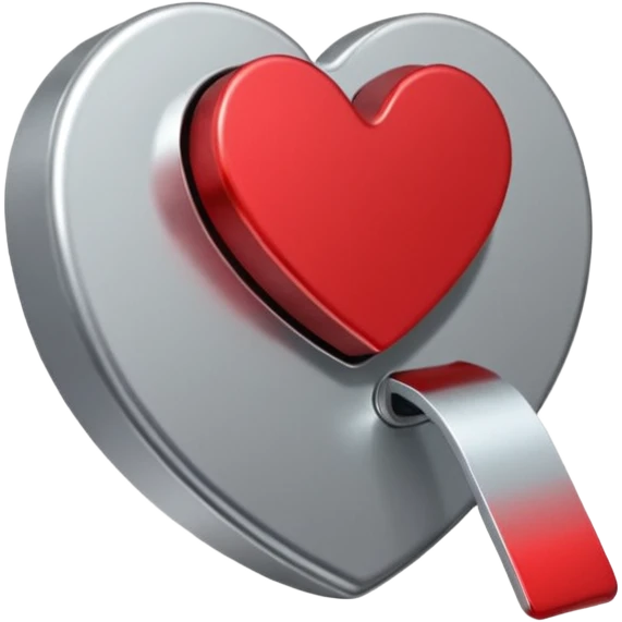 magnet pulling a small heart emoji