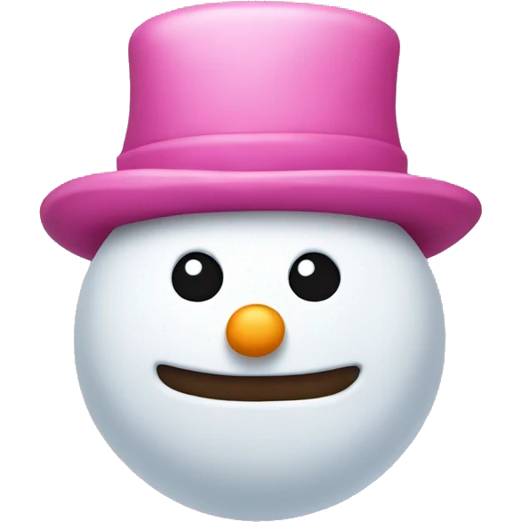 pink snowman emoji