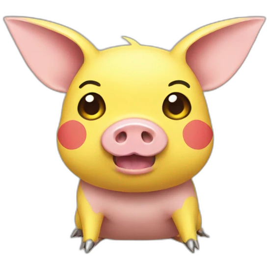 Pig pikachu emoji