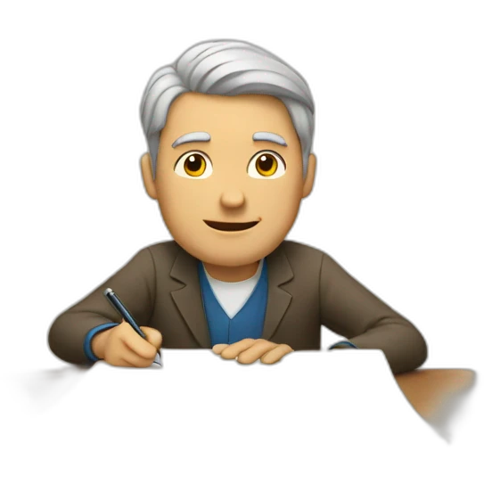 Man who write on a paper emoji