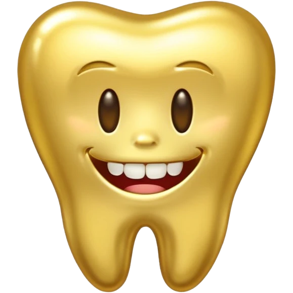gold tooth without a face on it emoji