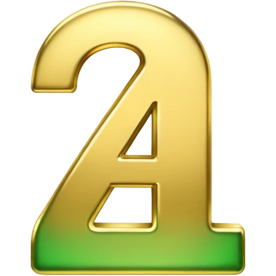 number 4 in golden and green shadows emoji