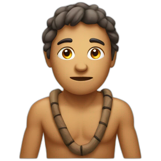 prehistoric person sitting emoji