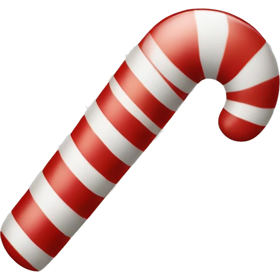 Smiling candy cane  emoji