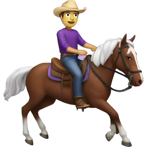 guys horseback riding eggplant  emoji