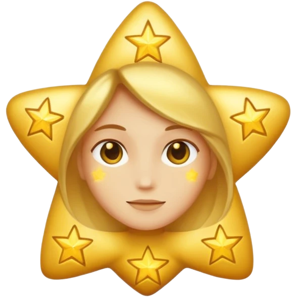 Real star shape face and body emoji