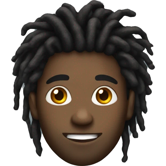 a black guy with dreads emoji