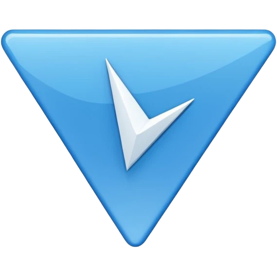 Make a symbol with a tilted blue colored square with a tick mark inside it in the middle. Make the edge of the square sharp. emoji