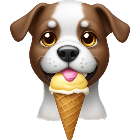 Dog with ice cream  emoji