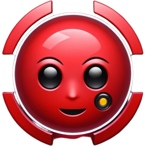 glitter red cyberpunk emoji