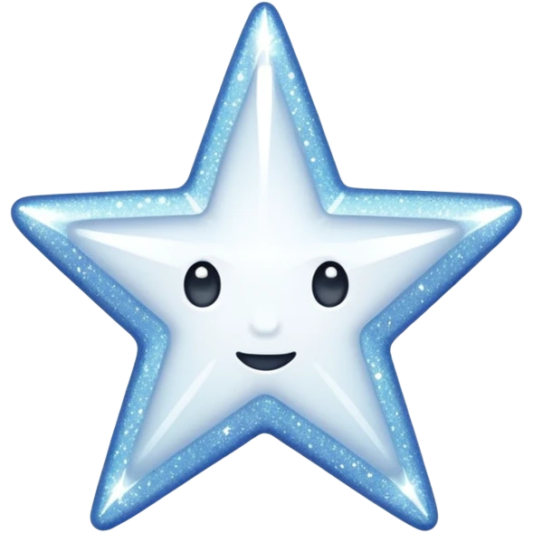 glitter white star emoji