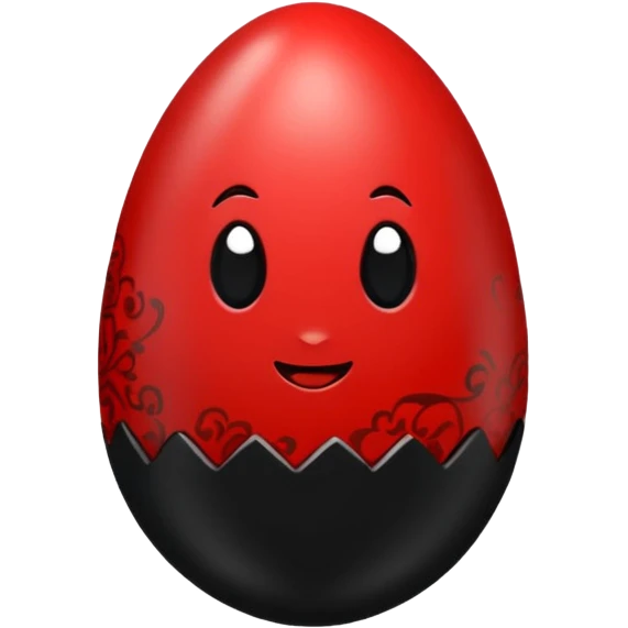 easter egg red and black emoji