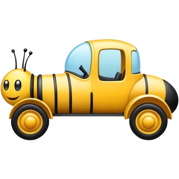 Caterpillar in car emoji