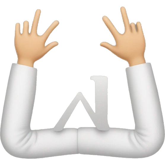 2 hands signing the letters A and N emoji