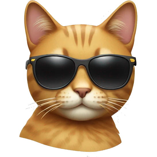 Cat with sunglasses emoji