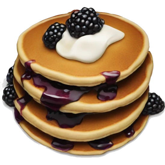 Black Blackberry pancakes  emoji